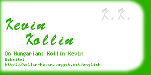 kevin kollin business card